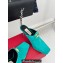 Valentino Heel 7.5cm The Bold Edition VLogo Mules Leather Suede Turquoise Green 2024