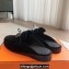 Hermes Iota mules Black in suede goatskin with iconic oversized Kelly buckle 2024