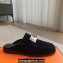 Hermes Iota mules Black in suede goatskin with iconic oversized Kelly buckle 2024