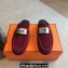 Hermes Iota mules Red in suede goatskin with iconic oversized Kelly buckle 2024