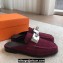 Hermes Iota mules Red in suede goatskin with iconic oversized Kelly buckle 2024