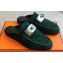 Hermes Iota mules Green in suede goatskin with iconic oversized Kelly buckle 2024