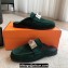 Hermes Iota mules Green in suede goatskin with iconic oversized Kelly buckle 2024