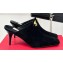 Valentino Heel 7.5cm The Bold Edition VLogo Mules Leather Suede Black 2024