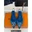 Louis Vuitton Heel 1.5cm LV Night Met Slingback Ballerinas in Satin Blue 2024