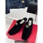 Valentino Heel 7.5cm The Bold Edition VLogo Mules Leather Suede Black 2024