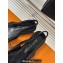 Louis Vuitton Heel 1.5cm LV Night Met Slingback Ballerinas in Leather Black 2024