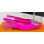 Louis Vuitton Heel 1.5cm LV Night Met Slingback Ballerinas in Satin Fuchsia 2024