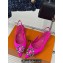 Louis Vuitton Heel 1.5cm LV Night Met Slingback Ballerinas in Satin Fuchsia 2024