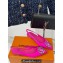 Louis Vuitton Heel 1.5cm LV Night Met Slingback Ballerinas in Satin Fuchsia 2024
