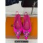 Louis Vuitton Heel 1.5cm LV Night Met Slingback Ballerinas in Satin Fuchsia 2024