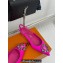Louis Vuitton Heel 1.5cm LV Night Met Slingback Ballerinas in Satin Fuchsia 2024