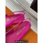 Louis Vuitton Heel 1.5cm LV Night Met Slingback Ballerinas in Satin Fuchsia 2024
