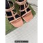 Gucci Heel 9.5cm slim Horsebit slide sandals 776643 Leather Nude 2024