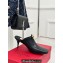 Valentino Heel 7.5cm The Bold Edition VLogo Mules Leather Black 2024