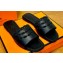 Hermes Gaelle sandals Black in Calfskin with with signature "Chaine d'Ancre" embroidery Top Quality 2024