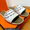 Hermes Gaelle sandals White in Calfskin with with signature "Chaine d'Ancre" embroidery Top Quality 2024