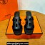 Hermes Izzy 60 sandals Black in Calfskin with "H" cut-out Top Quality 2024