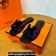 Hermes Oran sandals Purple in velvet with iconic "H" cut-out details Top Quality 2024