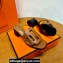 Hermes Izzy 60 sandals Brown in Calfskin with "H" cut-out Top Quality 2024