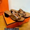 Hermes Izzy 60 sandals Brown in Calfskin with "H" cut-out Top Quality 2024