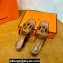 Hermes Izzy 60 sandals Brown in Calfskin with "H" cut-out Top Quality 2024