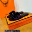 Hermes Oran sandals Purple in velvet with iconic "H" cut-out details Top Quality 2024
