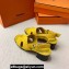 Hermes Elbe 60 sandals Yellow in suede goatskin with "H" cut-out details Top Quality 2024