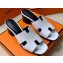 Hermes Helia 60 sandals White in suede goatskin with "H" cut-out details Top Quality 2024