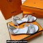 Hermes Santorini sandals White in Calfskin with "H" cut-out and Stitches details Top Quality 2024