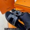 Hermes Santorini sandals in Calfskin Black with "H" cut-out and Stitches details Top Quality 2024