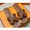 Hermes Oran sandals Brown in Calfskin with "H" cut-out and Stitches details Top Quality 2024