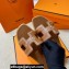 Hermes Oran sandals Brown in Calfskin with "H" cut-out and Stitches details Top Quality 2024