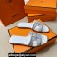 Hermes Oran sandals in Calfskin White with "H" cut-out and Stitches details Top Quality 2024