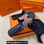 Hermes Oran sandals Nude Pink in suede goatskin with iconic "H" cut-out and rhinestone details Top Quality 2024