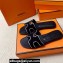 Hermes Oran sandals Black in suede goatskin with iconic "H" cut-out and rhinestone details Top Quality 2024