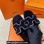 Hermes Oran sandals Black in suede goatskin with iconic "H" cut-out and rhinestone details Top Quality 2024