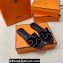 Hermes Oran sandals Black in suede goatskin with iconic "H" cut-out and rhinestone details Top Quality 2024