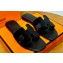 Hermes Oran sandals Black in velvet with iconic "H" cut-out details Top Quality 2024