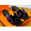 Hermes High heel Oasis sandals Purple in velvet with iconic "H" cut-out details Top Quality 2024