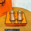 Hermes Invincible 50 sandals Brown in Calfskin with iconic Medor studs Top Quality 2024