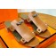 Hermes Invincible 50 sandals Brown in Calfskin with iconic Medor studs Top Quality 2024