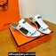 Hermes Invincible 50 sandals White in Calfskin with iconic Medor studs Top Quality 2024