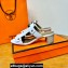 Hermes Invincible 50 sandals White in Calfskin with iconic Medor studs Top Quality 2024