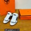 Hermes Invincible 50 sandals White in Calfskin with iconic Medor studs Top Quality 2024