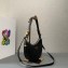 Prada Arqué leather shoulder bag 1BC194 Black 2024