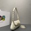 Prada Brushed leather shoulder bag 1BD345 White 2024