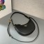 Prada Arqué leather shoulder bag 1BC194 Black 2024