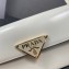 Prada Brushed leather shoulder bag 1BD339 White 2024