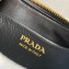 Prada Arqué leather shoulder bag 1BC194 Black 2024